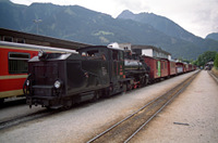 Rückansicht der Damplok Nr.4 in Mayrhofen.