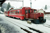 Tm 2/2 Nr.ä501 rangiert im Bahnhof Appenzell