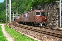 Re 4/4 190 und 183 in Doppeltraktion beim Fürten-Tunnel II