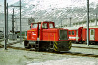 Tm 2/2 4973 im Bahnhof Andermatt