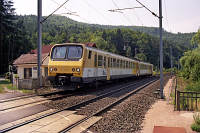 Beim ehemaligen Bahnhof Stambach fährt Z 111 509 als Regional-Express 37641 nach Saverne.