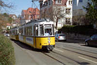 Wagen 632 bei der Haltestelle Stafflenberg.