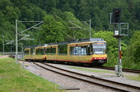 GT8-100D/2S-M Nr. 901 und 906 bei der Einfahrt in Raumünzach
