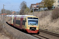 Drei HzL-Regio-Shuttle in Klengen