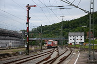 650 303 und 309 kommen als RB 22415 aus Tübingen in Horb an.