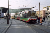 GT8-100D/2S-M Nr. 848 an der Haltestelle Heilbronn Hbf