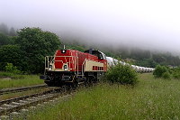 Holcim-Zug mit V 181 in Hausen im Tal