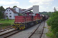 Zug 1 an der Verladeanlage in Stetten bei Haigerloch.