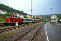 Hier in Storzingen wird der Zug übernachten.