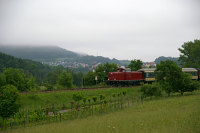 Der Sonderzug am 07. Juni 2008 bei Albstadt-Laufen an der KBS 766.